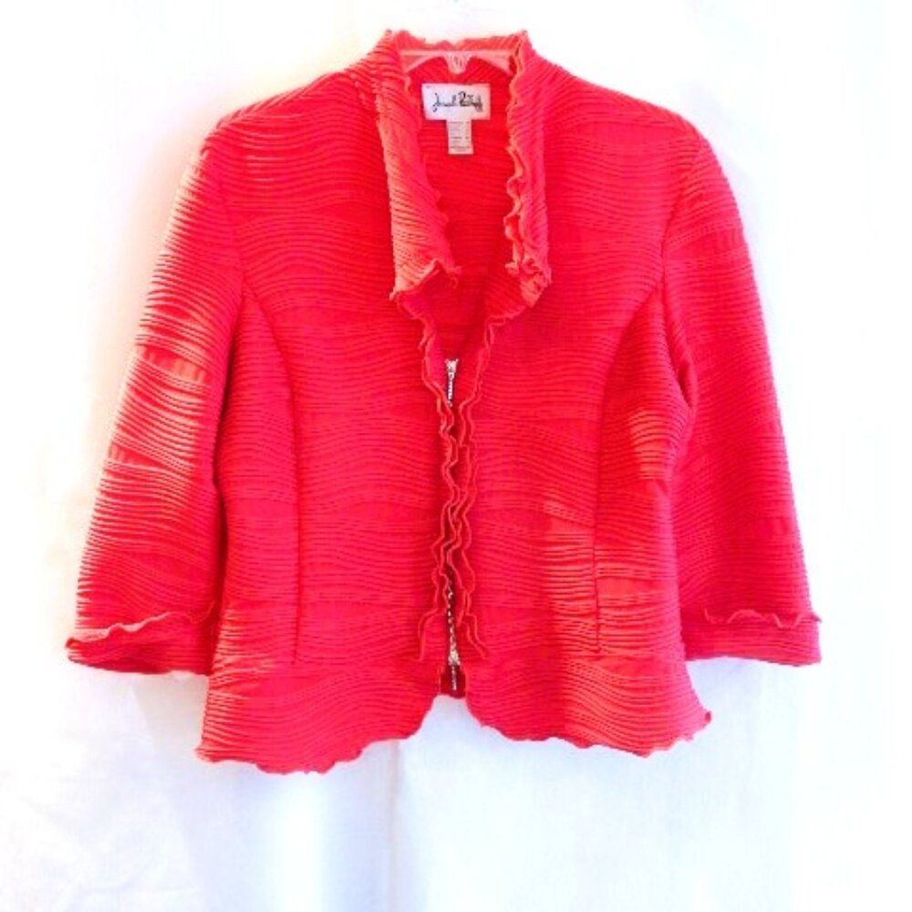 Joseph Ribkoff Red Knit Jacket in Size 14